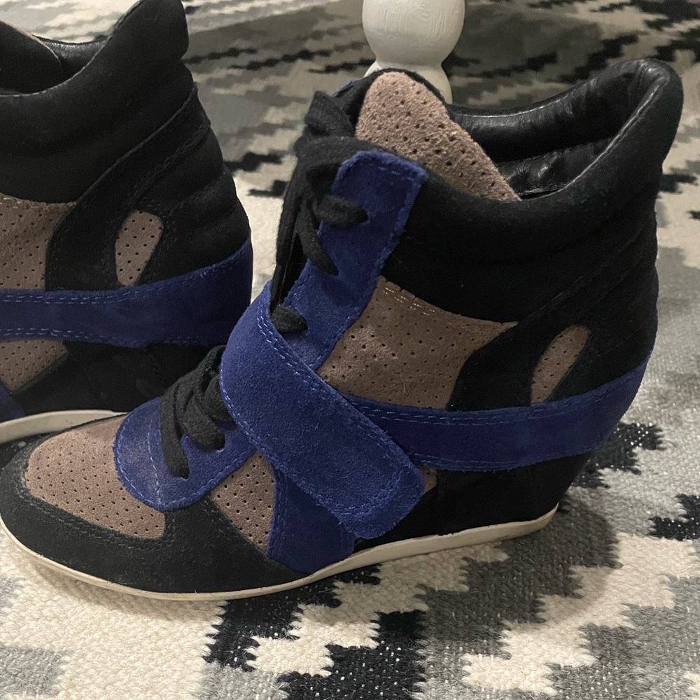 Limited ASH Blue Black Suede High Tops